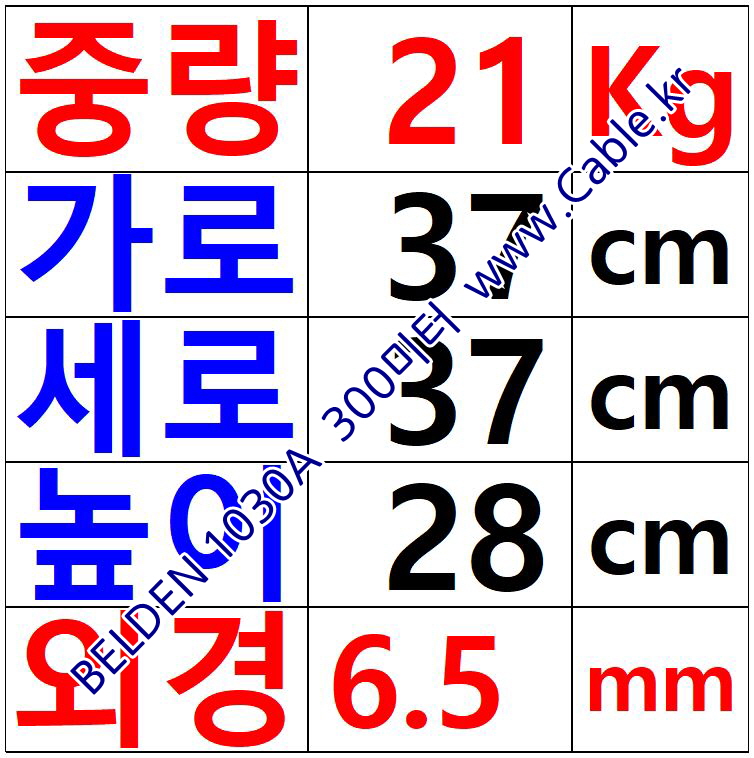 300m(롤) 벨덴1030A (미터당 ₩5,500) 벨덴케이블 1030A BELDEN 1030A 1Pr 16AWG Paired (블랙)
