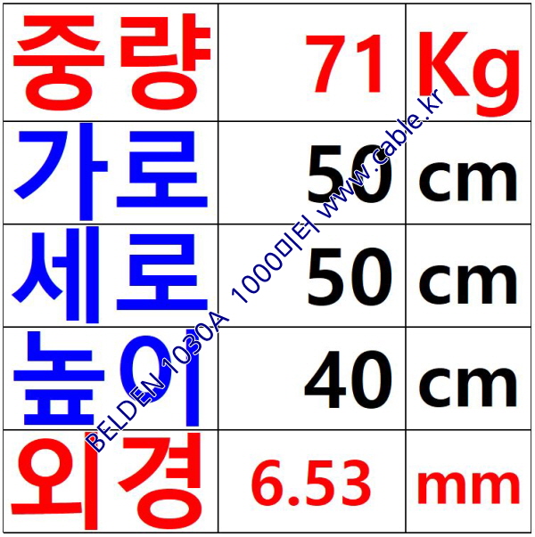 1000m(롤) 벨덴1030A (미터당 ₩5,900) 벨덴케이블 1030A BELDEN 1030A 1Pr 16AWG Paired (블랙)