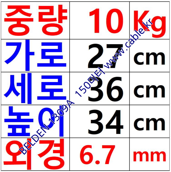 BELDEN 1309A (150미터) 벨덴