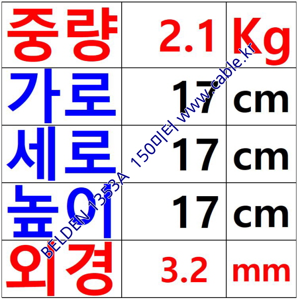 벨덴케이블 1353A BELDEN 라인 레벨 (Black 150m)