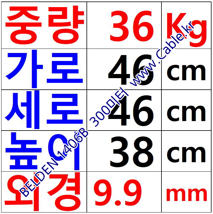 벨덴케이블 1406B BELDEN (300m)