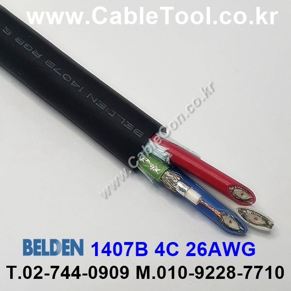 300m 벨덴1407B 미터당 ₩36,210 벨덴케이블 1407B BELDEN 1407B 4Coax 26AWG