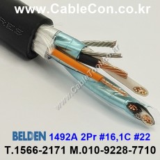 BELDEN 1492A Black(010) 2PR 26AWG, UL 300V PLTC 벨덴 10미터