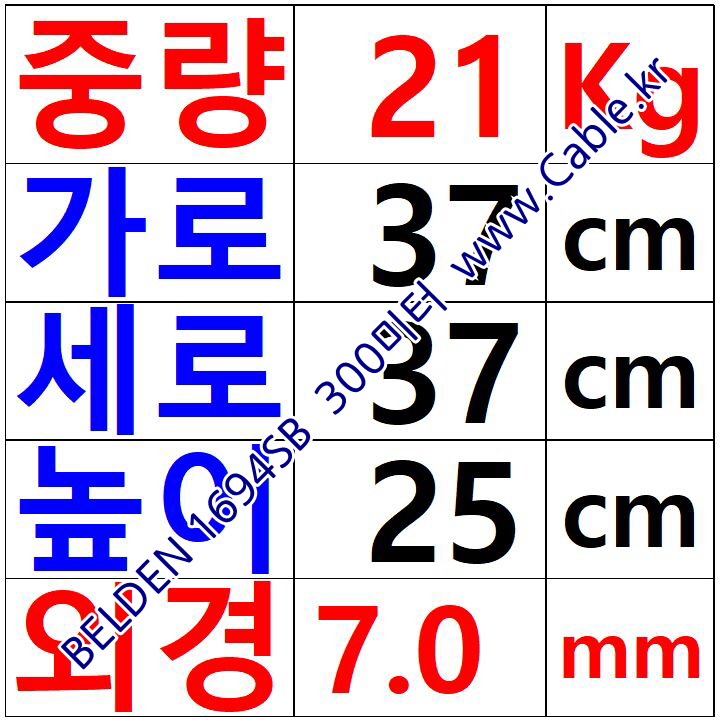 300m(롤) 벨덴1694SB (미터당 ₩8,550) 벨덴케이블 1694SB BELDEN 1694SB 1Coax 18AWG RG6 75옴 동축케이블
