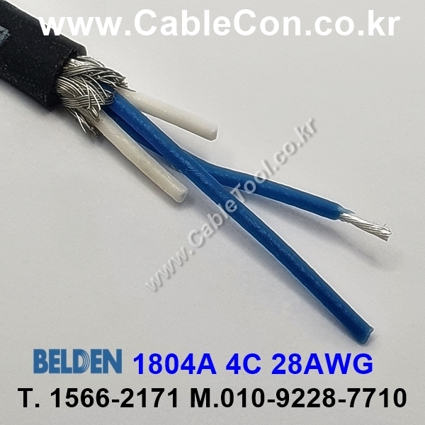 300m(롤) 벨덴1804A (미터당 ₩36,970) 벨덴케이블 1804A BELDEN 1804A 4C 28AWG 마이크, 악기 블랙