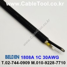300m(롤) 벨덴1808A (미터당 ₩18,070) 벨덴케이블 1808A BELDEN 1808A 2Coax 30AWG RG Cable 동축케이블 블랙