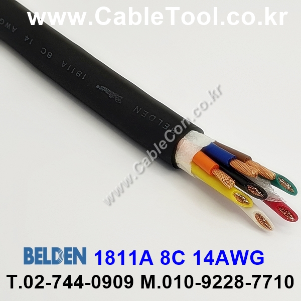 1m 벨덴1811A (미터당 ₩17,600) 벨덴케이블 1811A BELDEN 1811A 8C 14AWG Multi Conductor