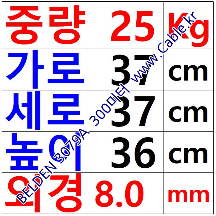 벨덴케이블 3079A BELDEN (Violet 300m)
