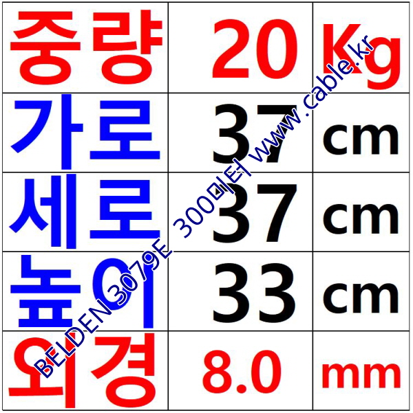 300m(롤) 벨덴3079E (미터당 ₩6,790) 벨덴케이블 3079E BELDEN 3079E 1Pair 22(7x30)AWG PROFIBUS