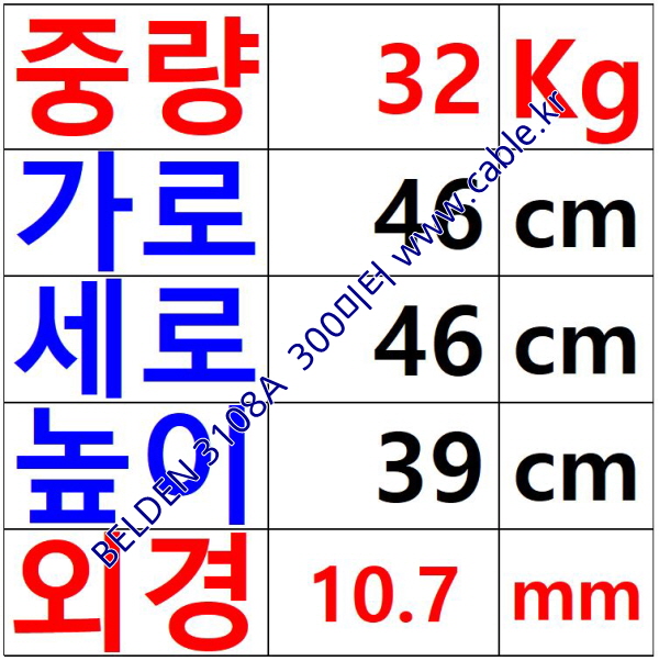 BELDEN 3108A (300미터) 벨덴케이블