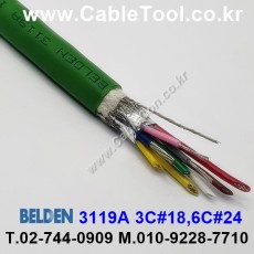 BELDEN 3119A Y5P(Green) 3Pair 22AWG + 3C 18AWG 벨덴 300M