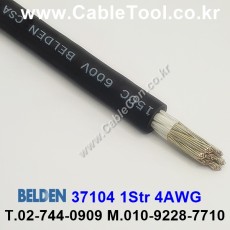 300m(롤) 벨덴37104 (미터당 ₩91,330) 벨덴케이블 37104 BELDEN 37104 1Str 4AWG Hook Up Wire 블랙