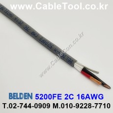 300m(롤) 벨덴5200FE (미터당 ₩4,720) 벨덴케이블 5200FE BELDEN 5200FE 2C 16AWG Multi Conductor 그레이