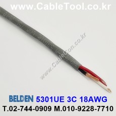 300m(롤) 벨덴5301UE (미터당 ₩2,320) 벨덴케이블 5301UE BELDEN 5301UE 3C 18AWG Multi Conductor