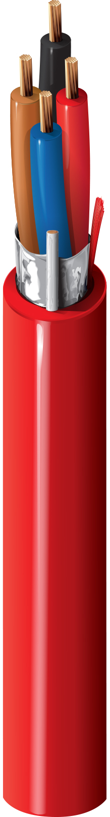 300m(롤) 벨덴5302FL (미터당 ₩6,030) 벨덴케이블 5302FL BELDEN 5302FL 4C 18AWG New Generation Sound Security Alarm 레드