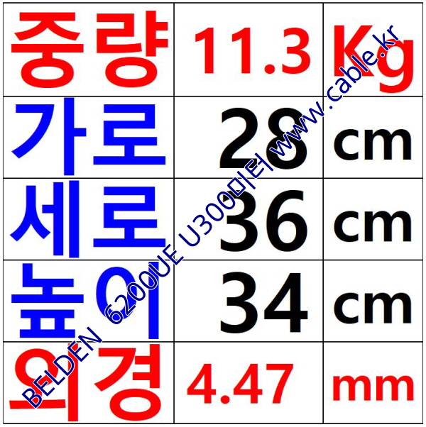 벨덴케이블 6200UE BELDEN (300m)