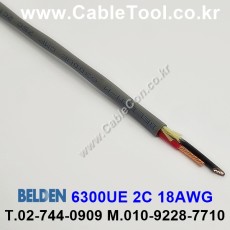 300m(롤) 벨덴6300UE (미터당 ₩3,150) 벨덴케이블 6300UE BELDEN 6300UE 2C 18AWG Plenum 자켓 CMP
