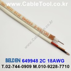 300m(롤) 벨덴649948 (미터당 ₩14,380) 벨덴케이블 649948 BELDEN 649948 1Coax 20AWG Plenum 자켓 CMP