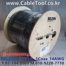 300m(롤) 벨덴7731A (미터당 ₩7,140) 벨덴케이블 7731A BELDEN 7731A 1Coax 14AWG RG11 75옴 동축케이블