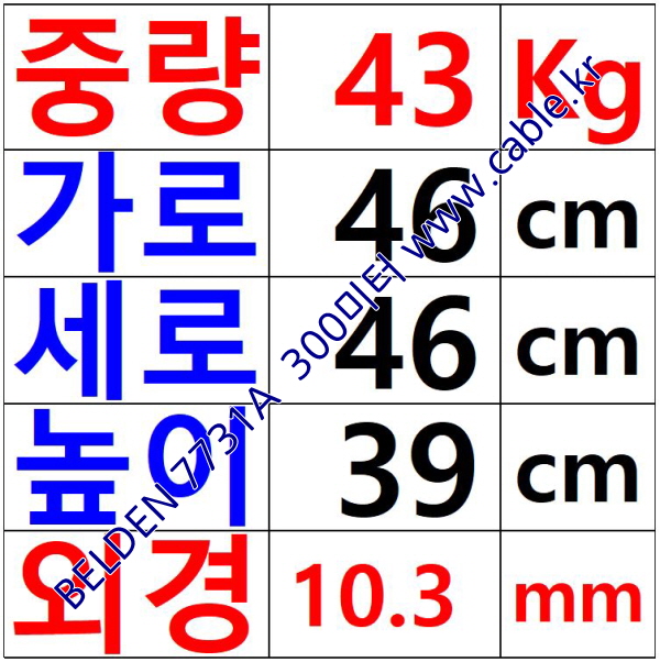 벨덴케이블 7731A BELDEN (300m)
