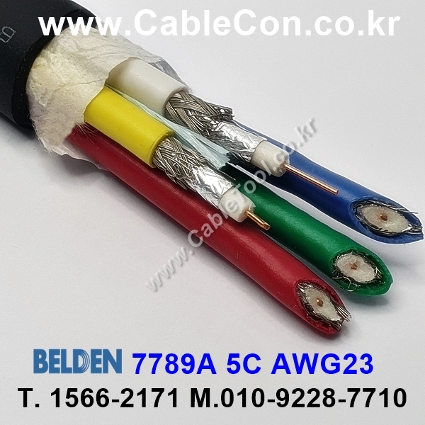 300m(롤) 벨덴7789A (미터당 ₩59,250) 벨덴케이블 7789A BELDEN 7789A 5Coax 23AWG RG59 75옴 동축케이블 블랙