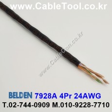 300m(롤) 벨덴7928A (미터당 ₩11,390) 벨덴케이블 7928A BELDEN 7928A 4Pr 24AWG Cat5E UTP 블랙