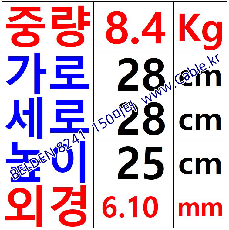 벨덴케이블 8241 BELDEN (Black 150m)