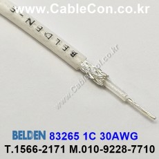 150m(롤) 벨덴83265 (미터당 ₩12,700) 벨덴케이블 83265 BELDEN 83265 1C 30AWG RG Cable 동축케이블 화이트