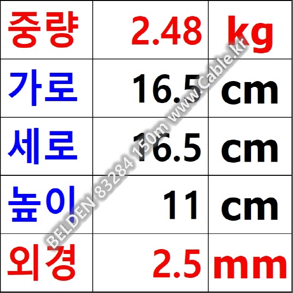 150m(롤) 벨덴83284 (미터당 ₩14,500) 벨덴케이블 83284 BELDEN 83284 1C 26AWG RG Cable 동축케이블 (화이트)