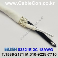 BELDEN 83321E 009(White) 2C 18AWG 벨덴 1M