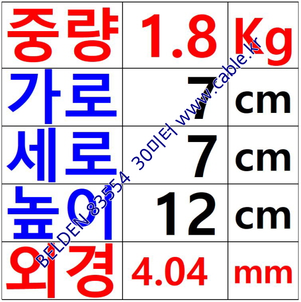 벨덴케이블 83554 BELDEN (30m)