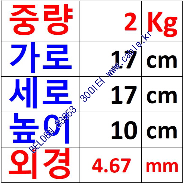 벨덴케이블 83653 BELDEN (30m)