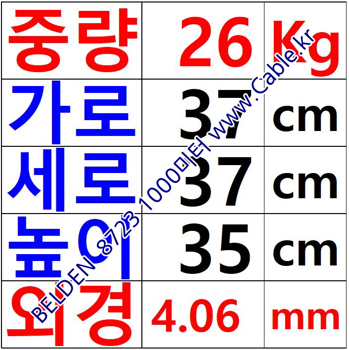 벨덴케이블 8723 BELDEN 라인 라벨 (Chrome 1000m)