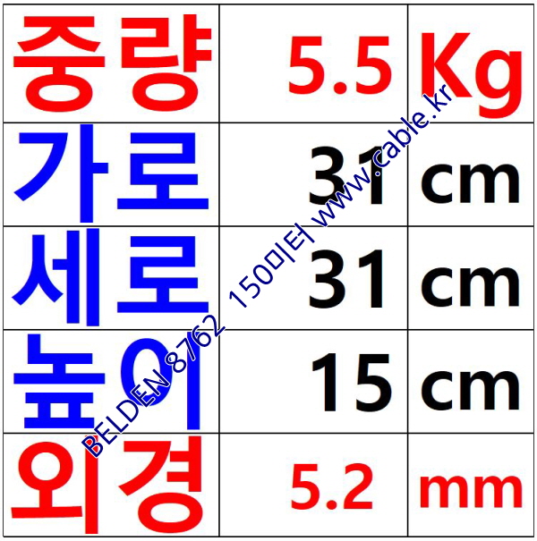 BELDEN 8762 (150미터) 벨덴케이블