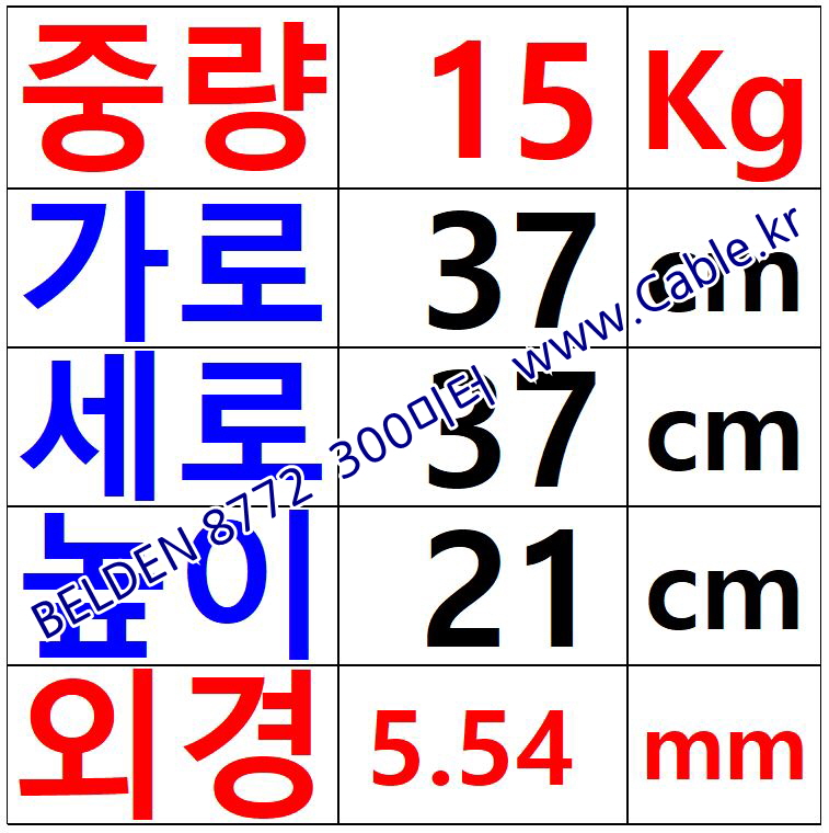 BELDEN 8772 060(Chrome) 3C 20AWG 벨덴 300M