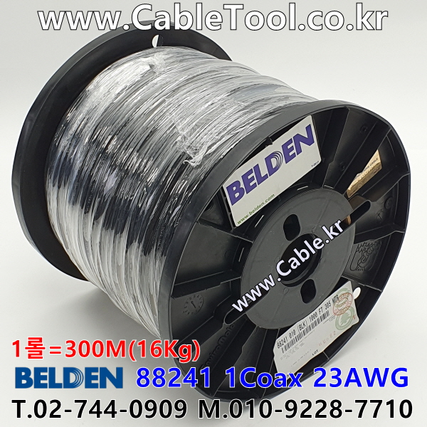 300m(롤) 벨덴88241 미터당 ₩10,930 벨덴케이블 88241 BELDEN 88241 1C 23AWG RG59 75옴 동축케이블