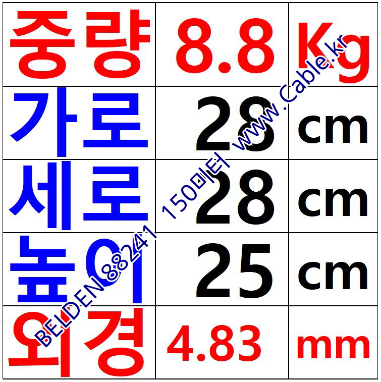 벨덴케이블 88241 BELDEN (Black 150m)