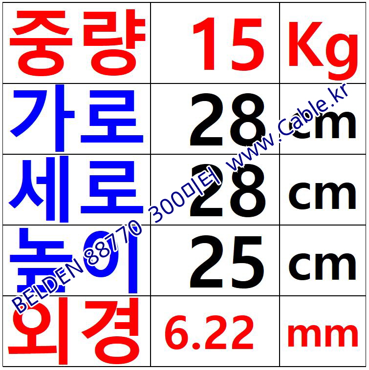 벨덴케이블 88770 BELDEN 난연케이블 (Red 300m)