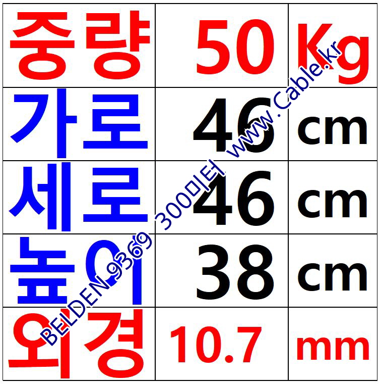 벨덴케이블 9369 BELDEN (Chrome 300m)
