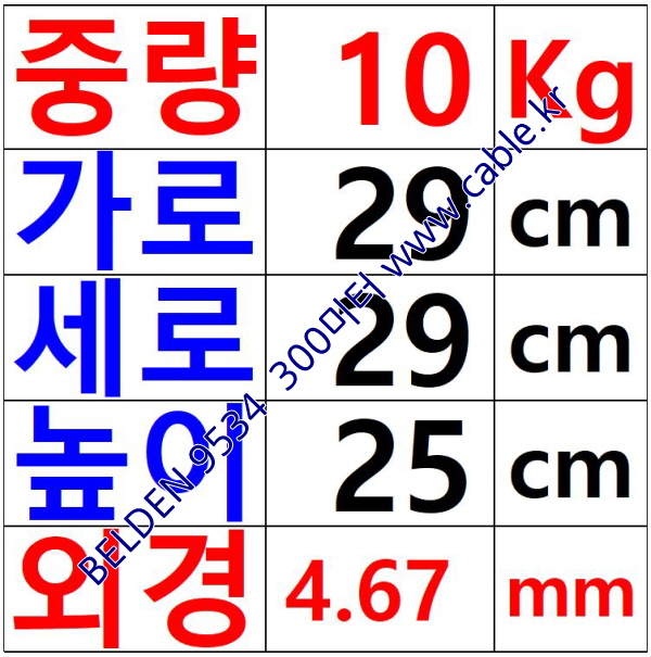 BELDEN 9534 060(Chrome) 4C 24AWG 벨덴 300M