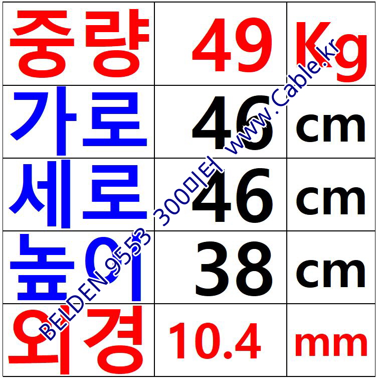 BELDEN 9553 060(Chrome) 3Pair 18AWG 벨덴 300M