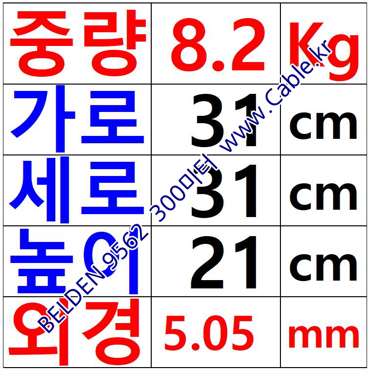 BELDEN 9562 060(Chrome) 2Pair 24AWG 벨덴 300M