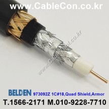 BELDEN 973092Z Black(010) 1M, 벨덴 RG6 ControlNet, Bronze Braid Armor