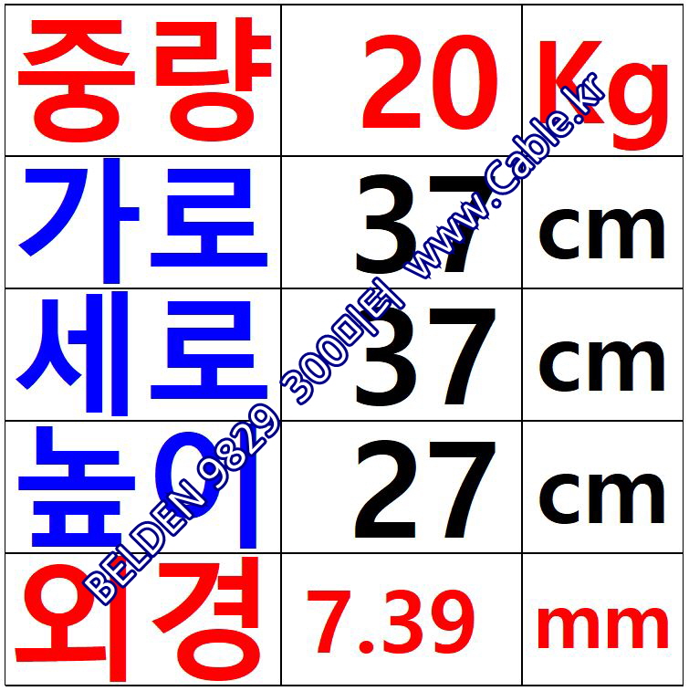 BELDEN 9829 060(Chrome) 2Pair 24AWG 벨덴 300M