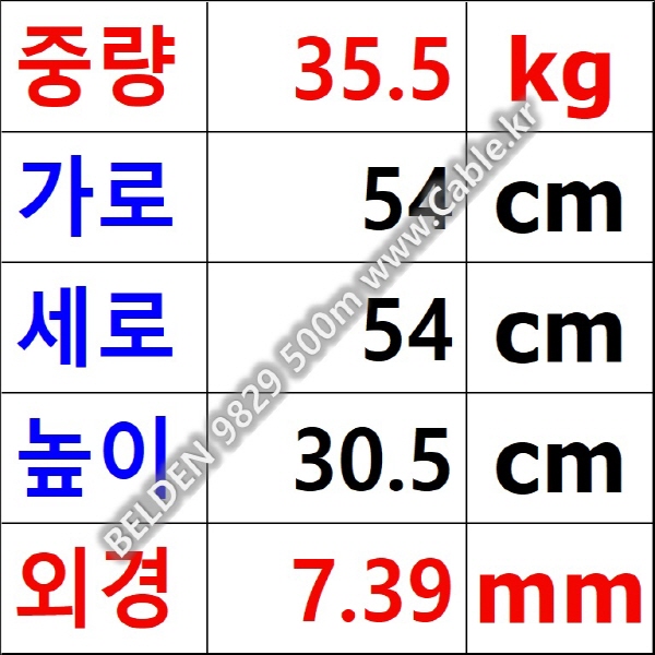 벨덴케이블 9829 BELDEN (Chrome 500m)