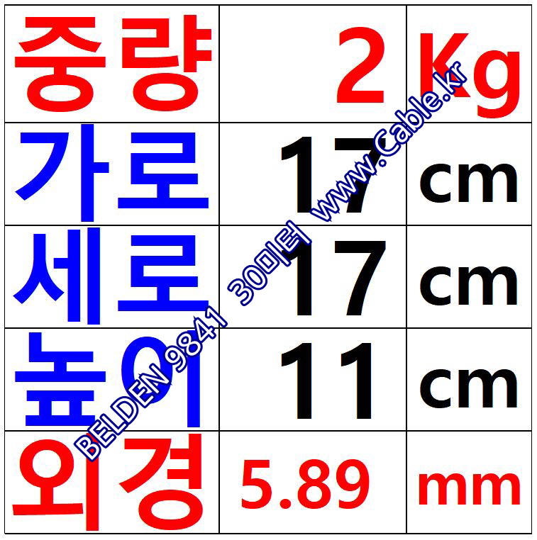 벨덴케이블 9841 BELDEN RS485 (30m롤)