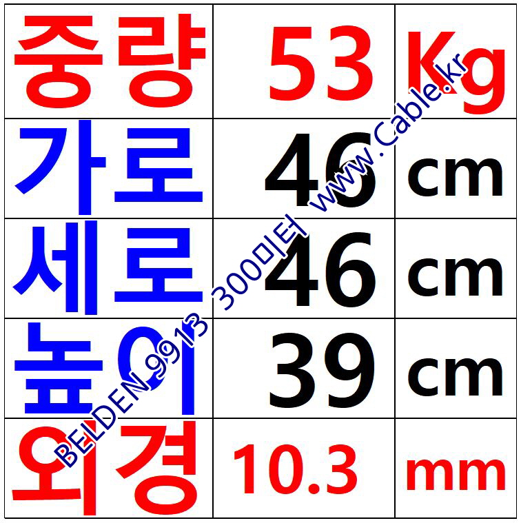 벨덴케이블 9913 BELDEN (Black 300m)