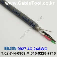 300m(롤) 벨덴9927 (미터당 ₩8,590) 벨덴케이블 9927 BELDEN 9927 4C 24AWG RS232 & RS423 크롬그레이