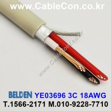 10m 벨덴 YE03696 미터당 ₩5,080 벨덴케이블 YE03696 BELDEN 3C x 18AWG
