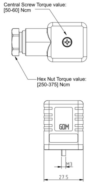 Hirschmann GDM 3011 J Black DIN Valve Connector